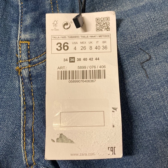 Zara Mid Rise Skinny Jeans with Striped Sides - Picture 10 of 13